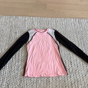 lululemon athletica Pink and Black Long Sleeve Tee